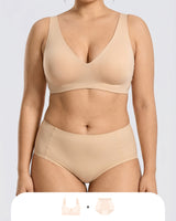 Ensemble Brassière Intima® Plongeante & Culotte Mi-Haute Sans Couture