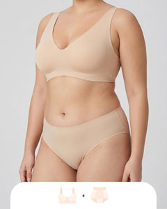 Ensemble Brassière Intima® Plongeante & Culotte Bikini Sans Couture