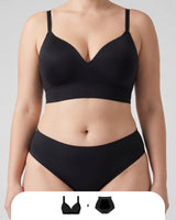 Ensemble Soutien-Gorge Confort Intima® & Culotte Bikini Sans Couture