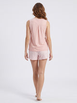 Ensemble Pyjama Femme Love Move Rose & Short Vichy