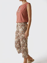 Ensemble Pyjama Femme Terracotta Palmier & Pantacourt Tropical