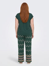Ensemble Pyjama Femme Grande Taille Vert Forêt & Pantalon Ethnique