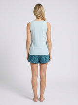 Ensemble Pyjama Femme Bloom Aqua & Short Fleuri Turquoise