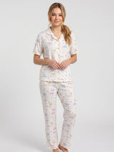 Ensemble Pyjama Femme Chemise Florale Rose & Pantalon