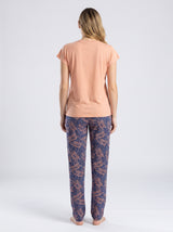 Ensemble Pyjama Femme Pêche & Pantalon Paisley Bleu