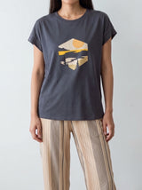 Ensemble Pyjama Femme Graphique Marine & Pantalon Rayé