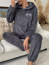 Ensemble de pyjama décontracté pour femmes avec capuche