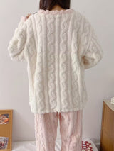 Ensemble d'Hiver en Flanelle Chaud pour Femme