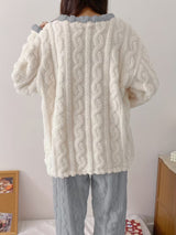 Ensemble d'Hiver en Flanelle Chaud pour Femme