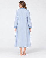 Ensemble Chemise de Nuit et Robe de Chambre Bleu – Cœur - vue de dos