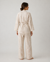 Ensemble Pyjama Femme 3 Pièces Fleuri Rose Poudré – présentation du modèle, pyjama femme Allure Maroc