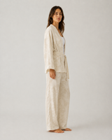 Ensemble Pyjama Femme 3 Pièces Fleuri Rose Poudré – coupe et style, pyjama femme Allure Maroc