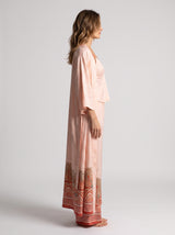 Ensemble Pyjama Femme 3 Pièces Rose Imprimé - Kimono, Caraco & Pantalon – présentation du modèle, pyjama femme Allure Maroc