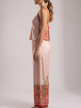 Ensemble Pyjama Femme 3 Pièces Rose Imprimé - Kimono, Caraco & Pantalon – motif et coloris, pyjama femme Allure Maroc