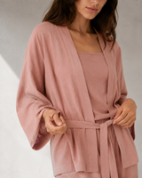 Ensemble Pyjama Femme 3 Pièces Taupe – détails et finitions, pyjama femme Allure Maroc