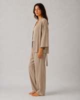 Ensemble Pyjama Femme 3 Pièces Taupe – vue principale, pyjama femme Allure Maroc