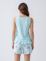 Ensemble Pyjama Femme Aqua Volanté & Short Étoiles de Mer – détails et finitions, pyjama femme Allure Maroc