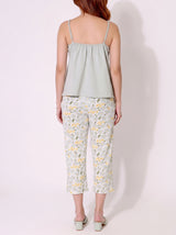 Ensemble Pyjama Femme Camisole Sauge & Pantacourt Fleuri – présentation du modèle, pyjama femme Allure Maroc