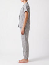 Ensemble Pyjama Femme Carreaux Gris - Chemise & Short – présentation du modèle, pyjama femme Allure Maroc