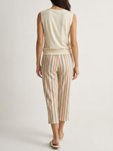 Ensemble Pyjama Femme Écru & Pantacourt Rayé – coupe et style, pyjama femme Allure Maroc