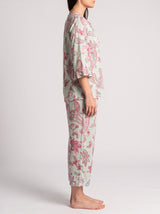 Ensemble Pyjama Femme Floral Rose - Chemise & Pantalon – coupe et style, pyjama femme Allure Maroc