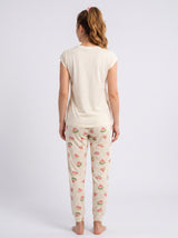 Ensemble Pyjama Femme Fun Blanc & Pantalon Pastèques – coupe et style, pyjama femme Allure Maroc