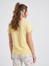 Ensemble Pyjama Femme Good Day Jaune & Pantalon Fleuri – coupe et style, pyjama femme Allure Maroc