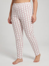 Ensemble Pyjama Femme Grande Taille Rose Poudré & Pantalon Rayé – détails et finitions, pyjama femme Allure Maroc