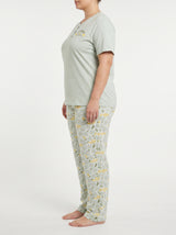 Ensemble Pyjama Femme Grande Taille Sauge & Pantalon Fleuri – présentation du modèle, pyjama femme Allure Maroc