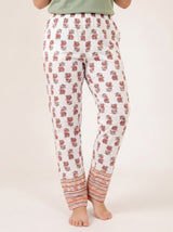 Ensemble Pyjama Femme Grande Taille Sauge & Pantalon Floral – détails et finitions, pyjama femme Allure Maroc