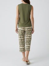 Ensemble Pyjama Femme Kaki Palmier & Pantacourt Ethnique – détails et finitions, pyjama femme Allure Maroc