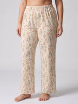 Ensemble Pyjama Femme Grande Taille Lavande & Pantalon Floral Blanc