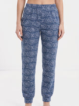 Ensemble Pyjama Femme Marine à Motif Smiley & Pantalon Imprimé – détails et finitions, pyjama femme Allure Maroc