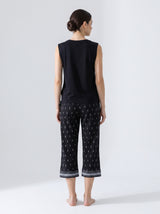 Ensemble Pyjama Femme Noir Love & Pantacourt Imprimé – coupe et style, pyjama femme Allure Maroc