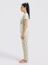 Ensemble Pyjama Femme Only Love Écru & Pantalon Cœurs – détails et finitions, pyjama femme Allure Maroc
