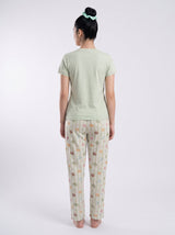 Ensemble Pyjama Femme Only Love Écru & Pantalon Cœurs – vue complète, pyjama femme Allure Maroc