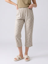 Ensemble Pyjama Femme Palmier Kaki & Pantacourt Botanique – détails et finitions, pyjama femme Allure Maroc
