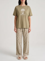 Ensemble Pyjama Femme Palmier Kaki & Pantalon Botanique – vue principale, pyjama femme Allure Maroc