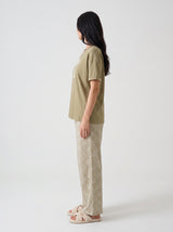 Ensemble Pyjama Femme Palmier Kaki & Pantalon Botanique – présentation du modèle, pyjama femme Allure Maroc