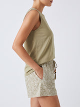 Ensemble Pyjama Femme Palmier Kaki & Short Fleuri – présentation du modèle, pyjama femme Allure Maroc