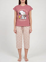 Ensemble Pyjama Femme Rose Cookies & Pantacourt Cœurs – vue principale, pyjama femme Allure Maroc