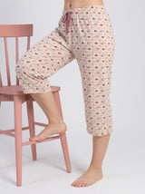 Ensemble Pyjama Femme Rose Cookies & Pantacourt Cœurs – détails et finitions, pyjama femme Allure Maroc