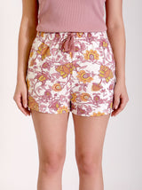 Ensemble Pyjama Femme Rose & Short Paisley Fleuri – détails et finitions, pyjama femme Allure Maroc