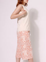 Ensemble Pyjama Femme Rose Poudré & Bermuda Feuillage – présentation du modèle, pyjama femme Allure Maroc
