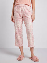 Ensemble Pyjama Femme Rose Poudré & Pantacourt Carreaux – détails et finitions, pyjama femme Allure Maroc