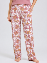 Ensemble Pyjama Femme Rose Poudré & Pantalon Fleuri – détails et finitions, pyjama femme Allure Maroc