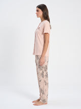 Ensemble Pyjama Femme Rose Poudré & Pantalon Floral – présentation du modèle, pyjama femme Allure Maroc