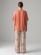 Ensemble Pyjama Femme Rose Poudré Oversize & Pantalon Fleuri – présentation du modèle, pyjama femme Allure Maroc