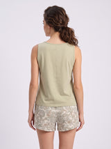 Ensemble Pyjama Femme Sauge & Short Paisley – coupe et style, pyjama femme Allure Maroc