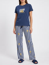 Ensemble Pyjama Femme Sun Marine & Pantalon Rayé – vue principale, pyjama femme Allure Maroc